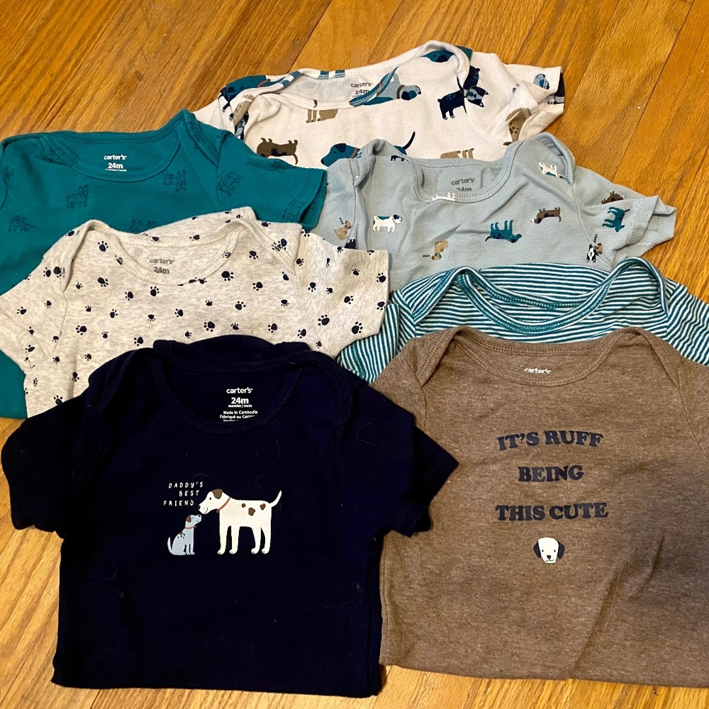 Carter’s 24m short sleeve dog onesies